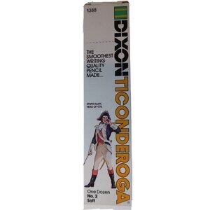 DixonÂ® Ticonderoga Woodcase HB #2 Pencil with Eraser, Soft, Yellow Barrel, Doze